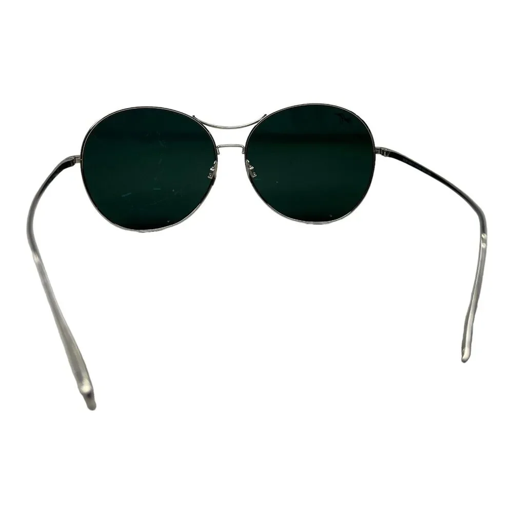 Maui Jim MJ 547-17 New Silver/ Green Polarized Sunglasses 61mm‎ with defect 4384